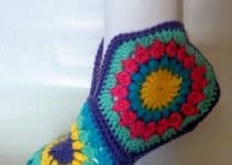 diseños de calcetines tejidos a crochet en 5 pasos