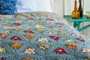 4 diseños de colchas a crochet para cama matrimonial