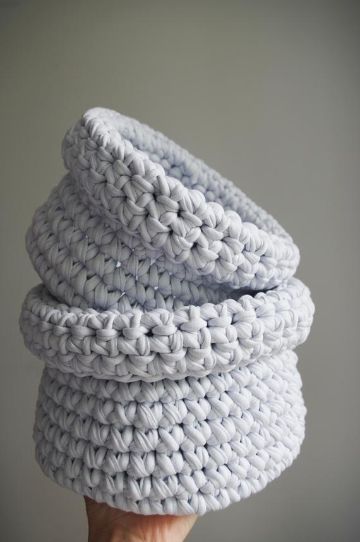 adornos a crochet para el baño tipo vasijas