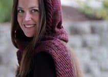 7 pasos en capucha con bufanda a crochet para jóvenes