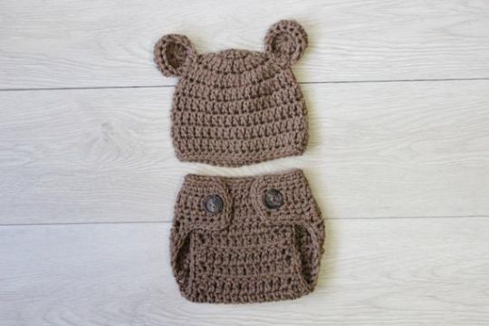 Gorra Tejida De Oso De Ganchillo De Ganchillo Para Bebés Rec Gorra Tejida De Oso De Ganchillo De Ganchillo Para Bebés Rec