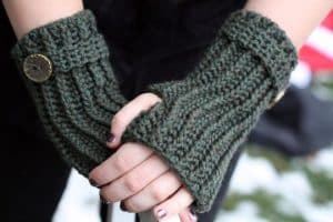 mitones a crochet para mujer puntos
