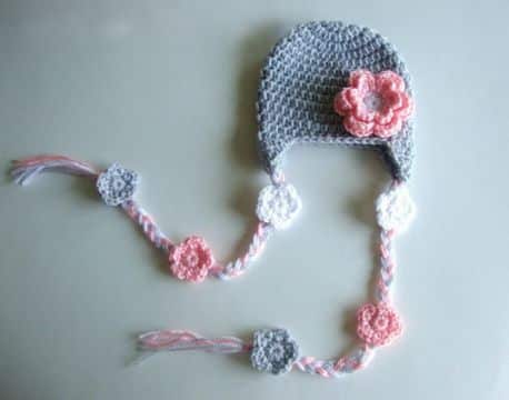 sombreros a crochet para niñas colitas