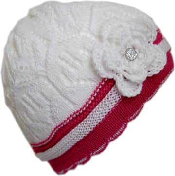 sombreros a crochet para niñas franjas y flores