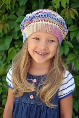 sombreros a crochet para niñas tipo boina