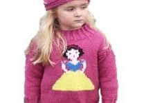 diseños en chompas tejidos para niñas a 2 agujas