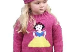 diseños en chompas tejidos para niñas a 2 agujas
