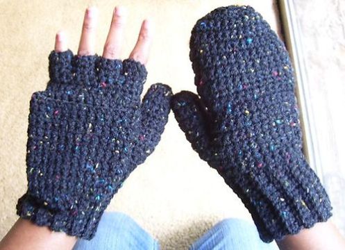 guantes de lana sin dedos funcionales