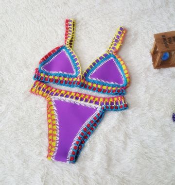 bikinis hechos a crochet a colores