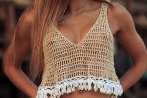blusas de crochet para verano para playa