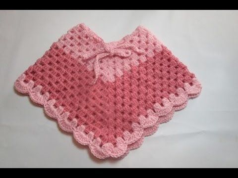 chalinas a crochet para niñas tipo capa