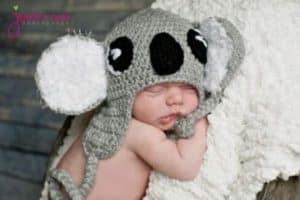 gorros a crochet para bebes de koala