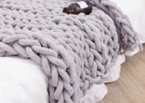 3 mantas de lana hechas a mano con estambre gigante