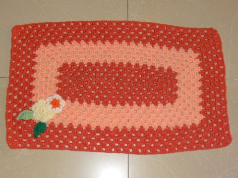 individuales rectangulares tejidos a crochet grany