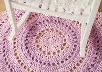 4 tapetes tejidos a crochet redondos con aumentos