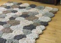 diseños alfombras tejidas a crochet en 2 hileras