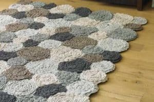 alfombras tejidas a crochet flores