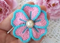 sencillas flores en crochet paso a paso con 2 puntadas