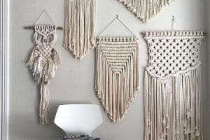 muros con tapiz en macrame paso a paso con 18 cuerdas