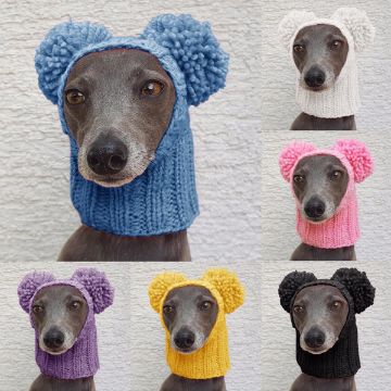 gorros tejidos para perritos de colores