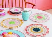 bonitas carpetas de gancho redondas con crochet numero 4