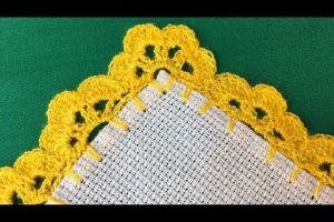 bordes a crochet para manteles sencillos