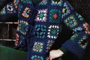 casacas tejidas a crochet a cuadros granny