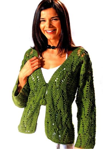 casacas tejidas a crochet tipo blusa