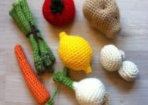 7 frutas y verduras tejidas a crochet estilo amigurumi
