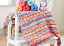 coloridas mantas para bebes a crochet de 70 x 90cm