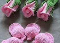 3 modelos de rosas tejidas crochet