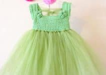 2 vestidos a crochet de niña