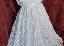 vestido de bautizo a crochet de 3 meses a 1 año