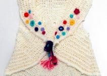 chalecos a crochet abiertos para niña talla 3 años