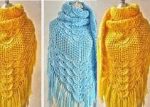 chalinas tejidas a crochet en 2 colores