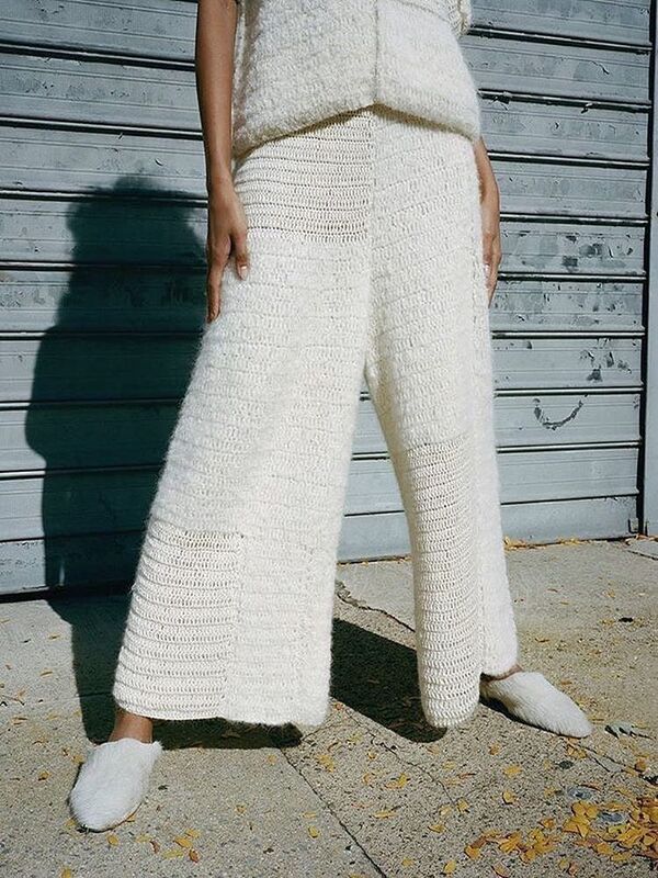 pantalones tejidos a crochet para dama