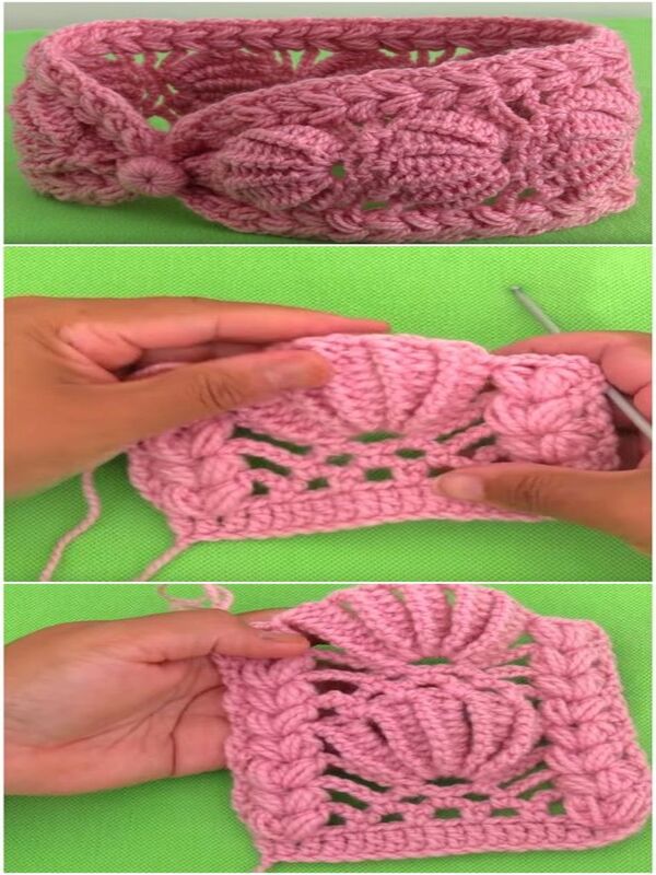 como hacer un cintillo a crochet 