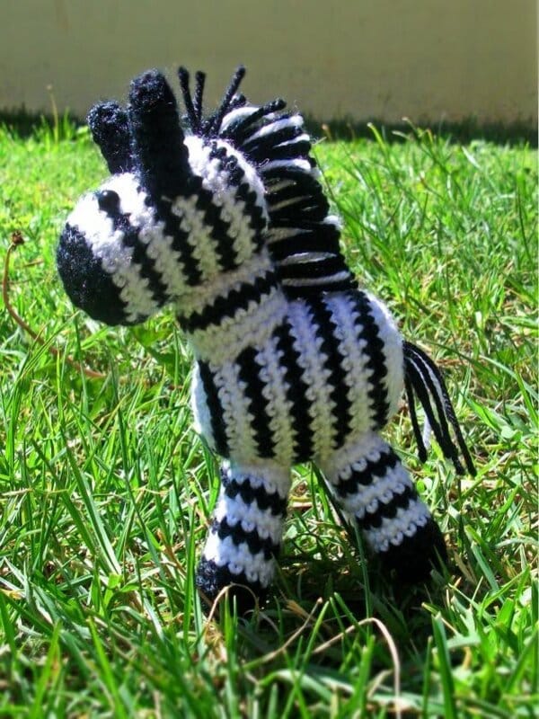 zebra tejida a crochet