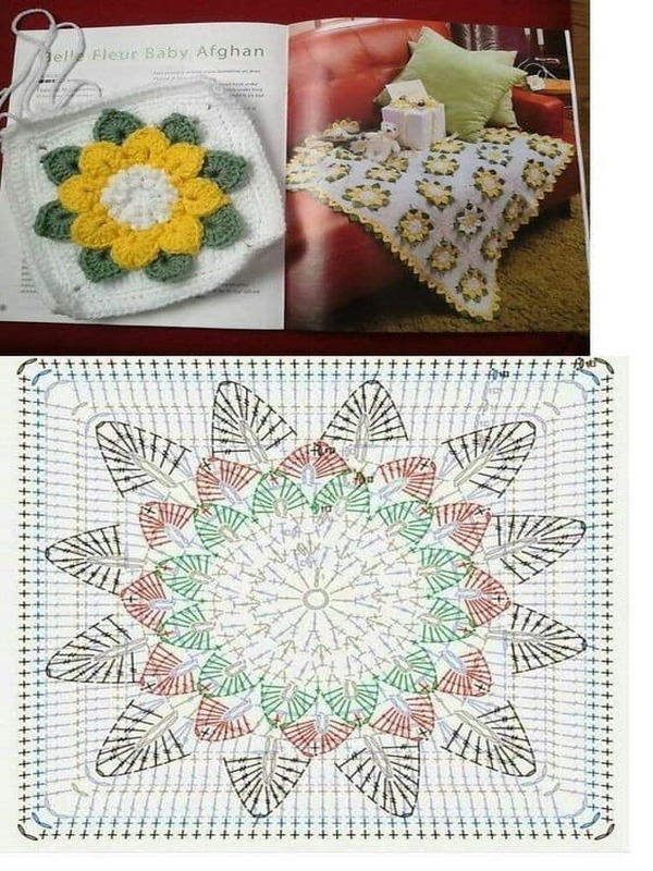 cuadrados de la abuela a crochet patrones