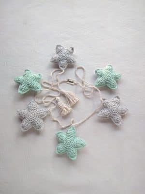 estrelas a crochet cadena