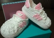 adidas a crochet para bebe en 2 colores