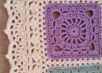cuadrados de crochet para mantas de 10 x 10 cm