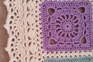 cuadrados de crochet para mantas de 10 x 10 cm