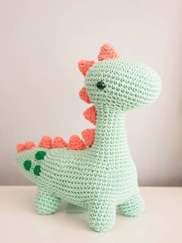 Dinosaurios Tejidos A Crochet De 20 Cm