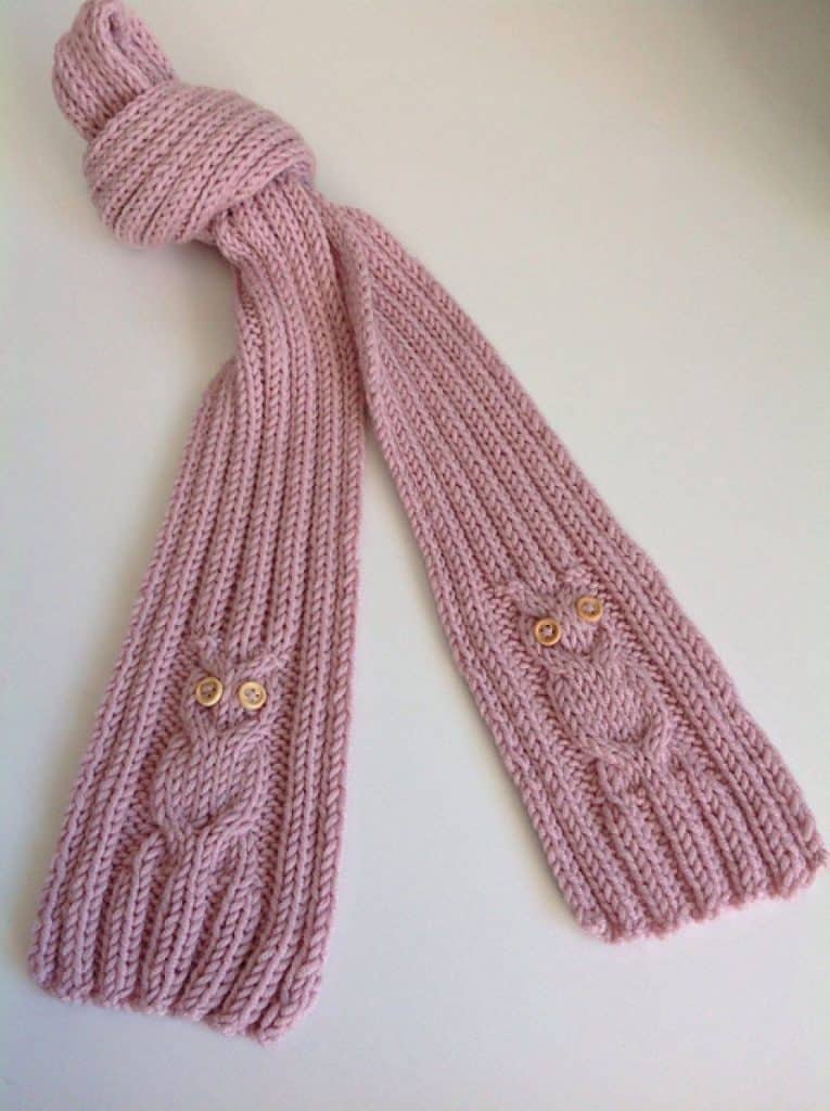 bufandas tejidas a dos agujas