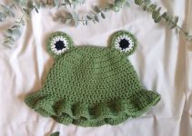 gorros tejidos de rana para niños de 2 años