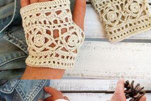 guantes tejidos a crochet modernos