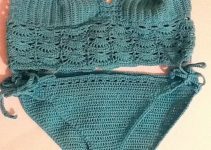 trajes de baños en crochet de 2 piezas