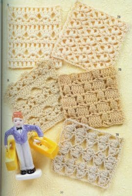 cuadrados al crochet calados sencillos