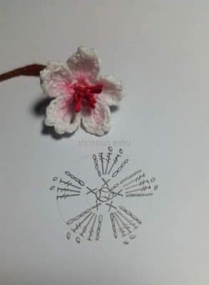 flores crochet pequenas sencillas